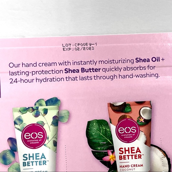 EOS Natural Shea Butter 24Hr Hydration Moisturizing Hand Creams 4PK 4 Fragrances - Picture 8 of 15